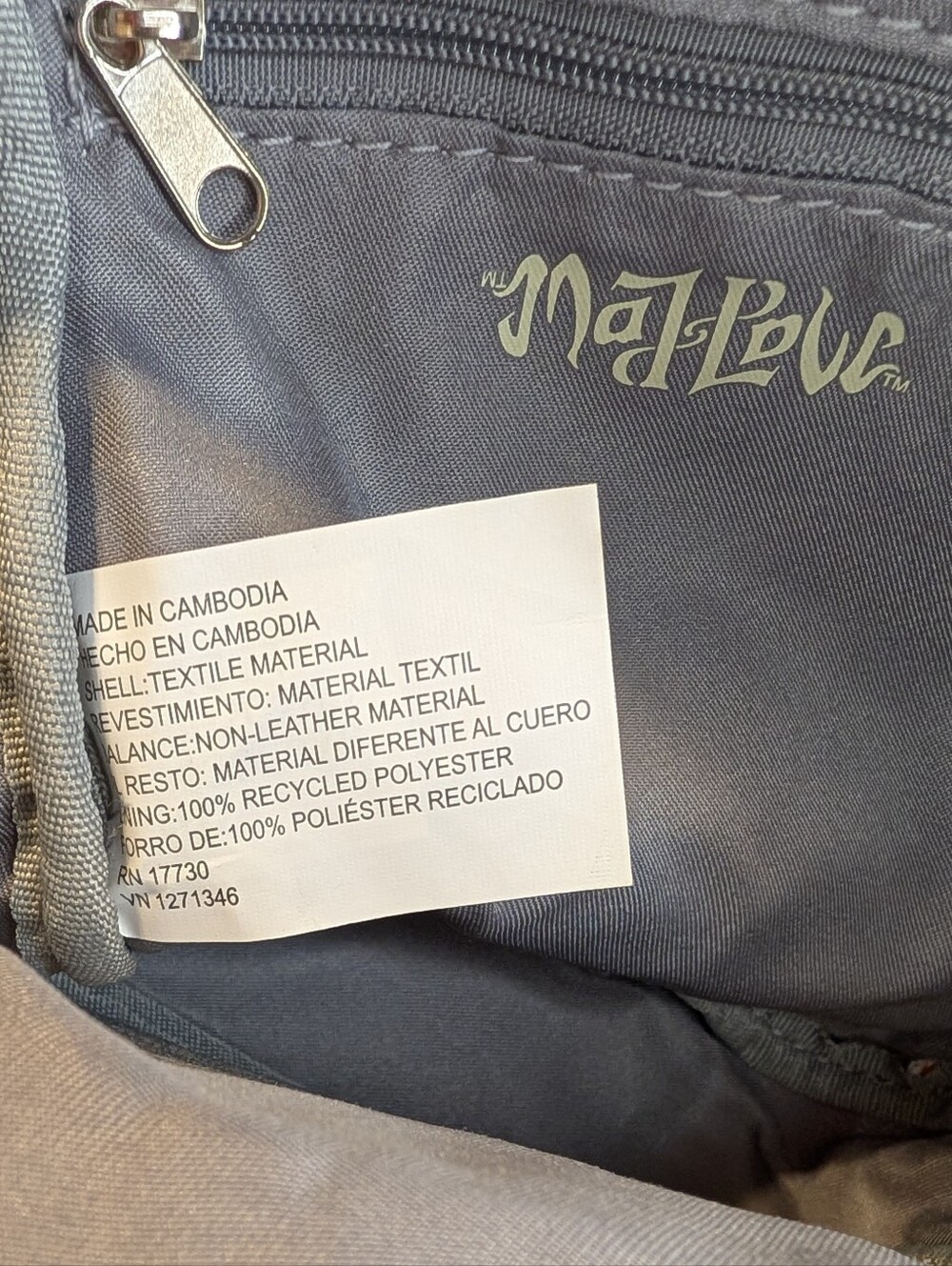 Mad Love Canvas Americana Sling Crossbody Bag - Picture 12 of 16